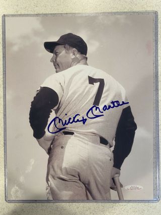 Mickey Mantle Signed Auto Autograph Photo With Certificate Of Authenticity