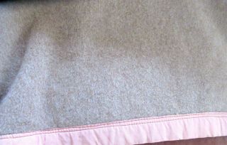 Vintage Taupe Wool Blanket 76 " X 86 " Medium Weight Warm Kenwood?