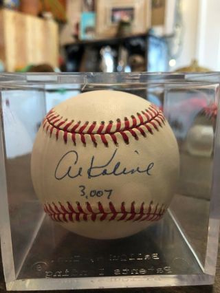Al Kaline Signed Autographed Official Major League Baseball W/case