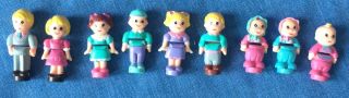 9 Vintage Galoob My Pretty Dollhouse 1 " Dolls Dad Mom Boys Girls Babies 1995
