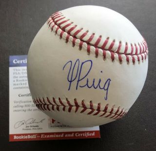 Yasiel Puig Autograph Signed Baseball Psa Dna Cert Dodgers Braves