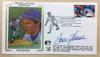 Tom Seaver Autographed 1992 Hof Induction First Day Cover Signed