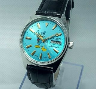 Rare Micky Mouse Vintage Citizen Automatic 21 Jewels Day Date Men 