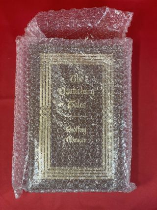 Vintage Easton Press Leather Bound Book The Canterbury Tales - Geoffrey Chaucer
