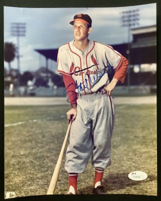 Stan Musial Signed Photo 8x10 Baseball Autograph St Louis Cardinals Wsc Hof Jsa