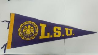 Vintage Lsu Tigers Felt Full Sized Pennant Louisiana State University