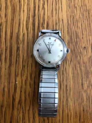 Vintage Mens Swiss Made Waltham Wrist Watch Ss Band Runs