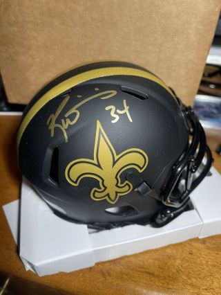 Ricky Williams Orleans Saints Eclipse Autographed Mini Helmet