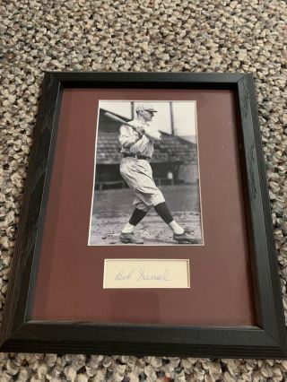 Bob Meusel Signed 3x5 B/w Photo Matted Framed 8x10