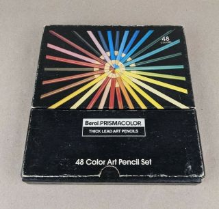 Vintage Berol Prismacolor 48 Color Art Pencil Set Incomplete 40 Pencils 1986 VTG 2