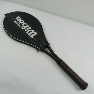 Vintage Tennis Racquet Wilson Ultra Graphiteblack 4 5/8l Grip With Cover Rare