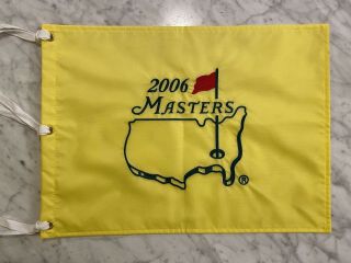 2006 The Masters Golf Pin Flag.  Phil Mickelson Won.  Augusta National Golf Course