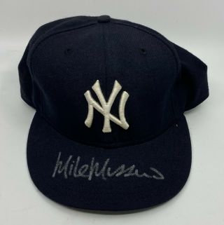 Mike Mussina Signed Ny Yankees Hat Cap Autographed Sz 7 3/8 Fleer Hof Auto