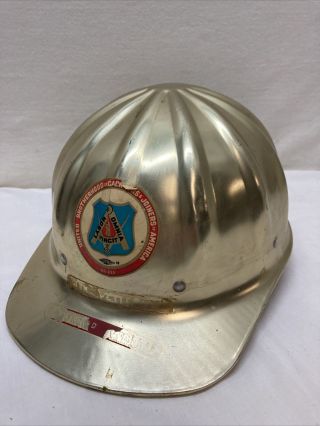 Vintage Aluminum Hard Hat Helmet Fibremetal Superlite Fibre Metal Lite