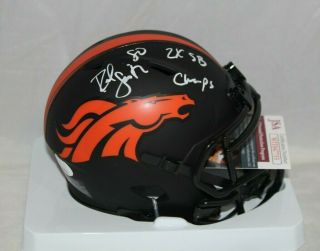 Rod Smith Autographed Signed Denver Broncos Eclipse Mini Helmet 2x Sb Champ Jsa3