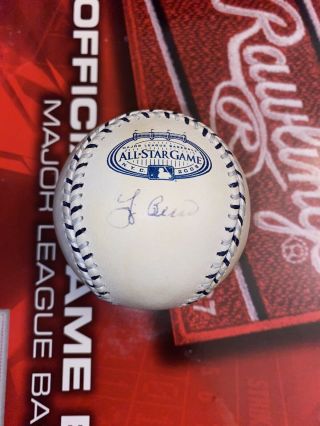 Yogi Berra Autographed 2008 All Star Baseball Guaranteed To Pass Authentication