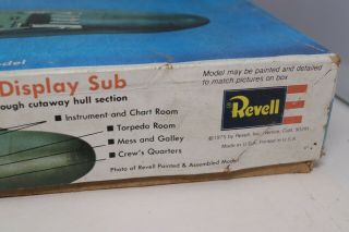 Revell Vintage 1975 Polaris Nuclear Submarine Show - Off Model Kit 1:260 Open Box 3