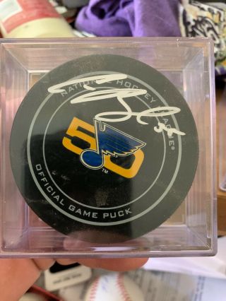 Colton Parayko Signed St Louis Blues Official Game Hockey Puck Autograph