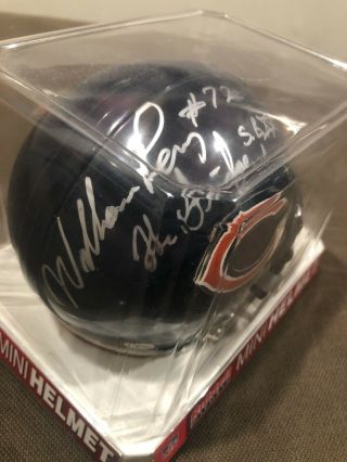 William ' The Refrigerator ' Perry Signed Mini - helmet - Autograph - Chicago Bears 2