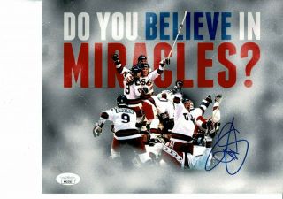 Al Michaels Signed 1980 Usa Olympic Hockey 8x10 - 