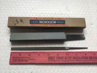 Vintage Machinist Tools 5 Needle Files Nicholson Pillar Extra Narrow Style Nos