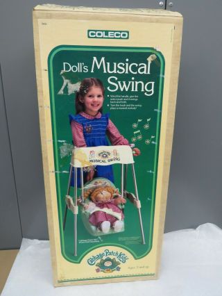 Box Only Cabbage Patch Kids Musical Swing 1984 - Coleco - Vintage
