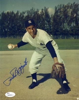 Phil Rizzuto Jsa Autograph 8x10 Photo Hand Signed Authentic