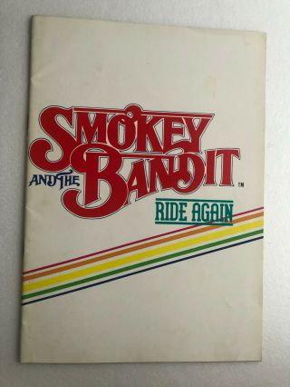 Japan Movie Souvenir Program ”smokey And The Bandit” Sally Field,  Etc.  【m01】