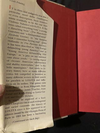 Lolita Vladimir Nabokov Hardback Book 1st Edition 14th Impression 1955 2