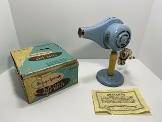 Vintage Handy Hannah Electric Hair Dryer Baby Blue And Stand With Box