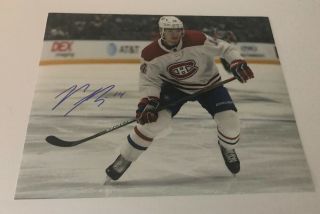 Nick Suzuki Montreal Canadiens Autographed Signed 8x10 Photo