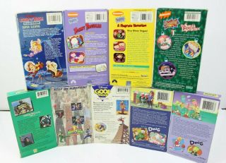 Vintage 90s VHS Disney Nick Cartoon Videos Rugrats Doug Power Rangers Goof Troop 2
