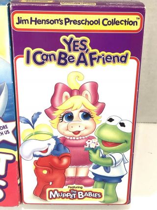 Jim Henson The Muppet Babies Yes I Can Be A Friend & Let’s Explore VHS 1995 Rare 3