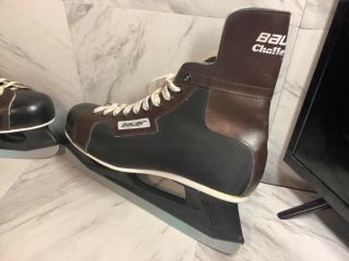 Vintage Bauer Challenger Mens Brown & Black Size 11 Ice Skates Made in Canada 2