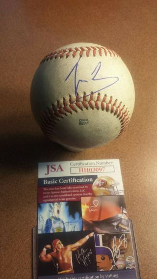 Jesus Luzardo Signed Autographed Baseball On Minor League Ball.  A 