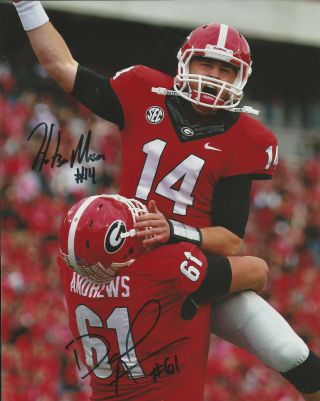 David Andrews Hutson Mason Autographed Georgia Bulldogs 8x10 Photo - Go Dawgs