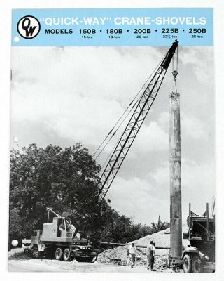 Vintage Marion Quick - Way Crane Shovel Sales Brochure