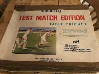 Vintage Subbuteo Test Match Edition Table Cricket