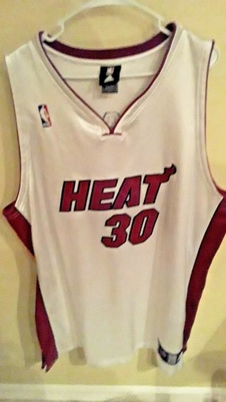 Michael Beasley Miami Heat Adidas Nba Authentic White Jersey Player 10 52
