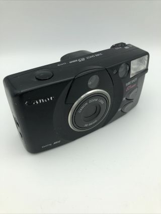 Vintage Canon Sure Shot 85 Zoom Black 35mm Point & Shoot Film Camera