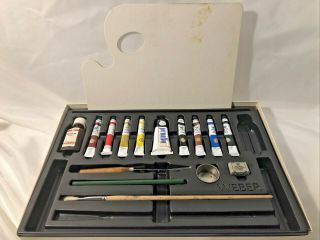 Vintage Weber Oil Color Paint Set • Rare • Permalba
