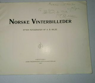 1907 Norske Vinterbilleder Efter Fotografier Af A.  B.  Wilse Illustrated Scarce 2