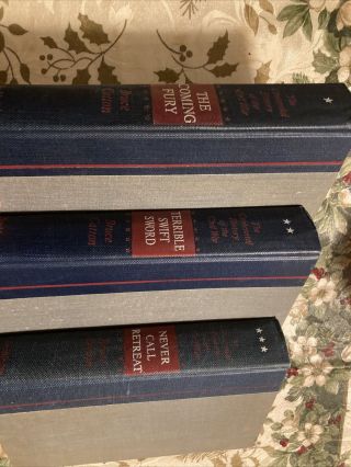 Bruce Catton Centennial History Of The Civil War,  1961 Volumes 1 2 3 Complete