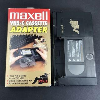Vintage Maxell Vhs Vp - Ca Video Cassette Adapter For Vhs - C Camcorder Videotapes