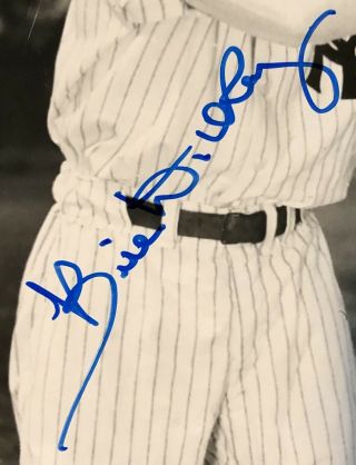 Bill Dickey York Yankee Hall Of Fame Autographed Signed B&W 8 x 10 Photo 2
