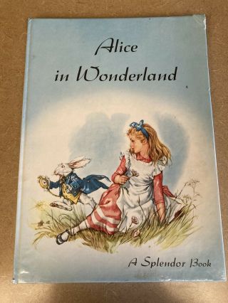 Vintage Lewis Carroll Alice In Wonderland Hardcover Book 1958 (estimated) Vgc