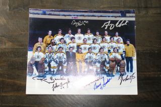 13 Signatures 1972 - 73 Boston Bruins Autographed Team Photo