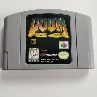 N64 Doom 64 Mature Nintendo Vintage Authentic N64 Game