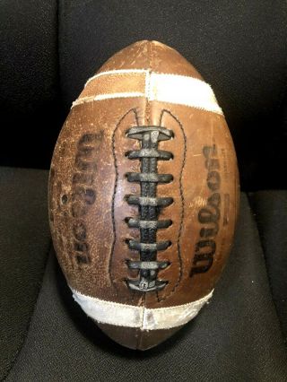 Vintage Wilson Gst 1003 Leather Football Ncaa Official Collegiate Usa Holds Air