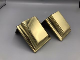Vintage Solid Brass Bookends Made in Spain 2